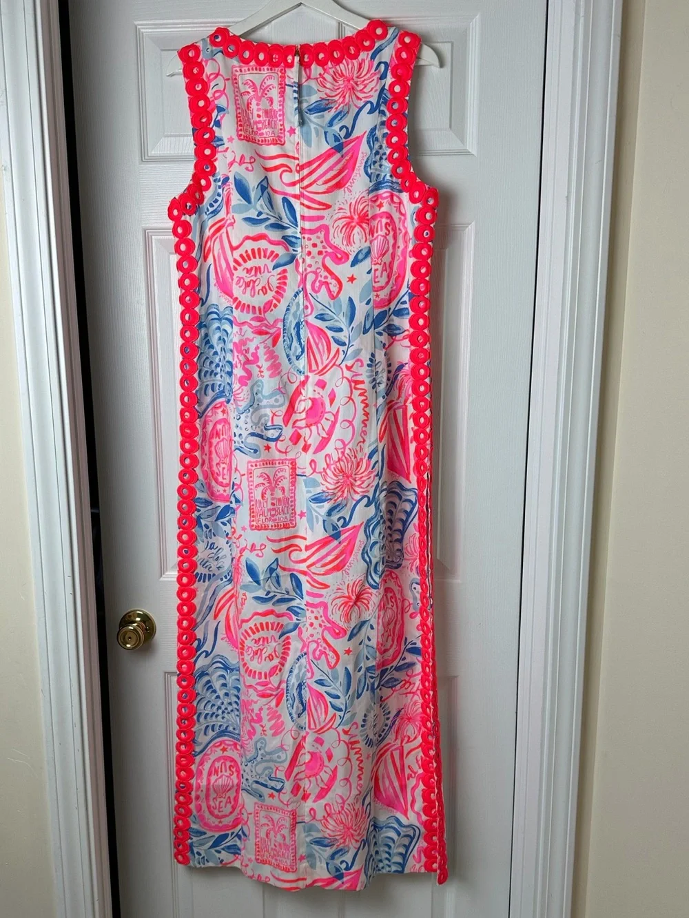 Lilly Pulitzer Sadie Maxi Romper Dress NWT in Resort White Sun Sea Sand Size 12 - Picture 7 of 11